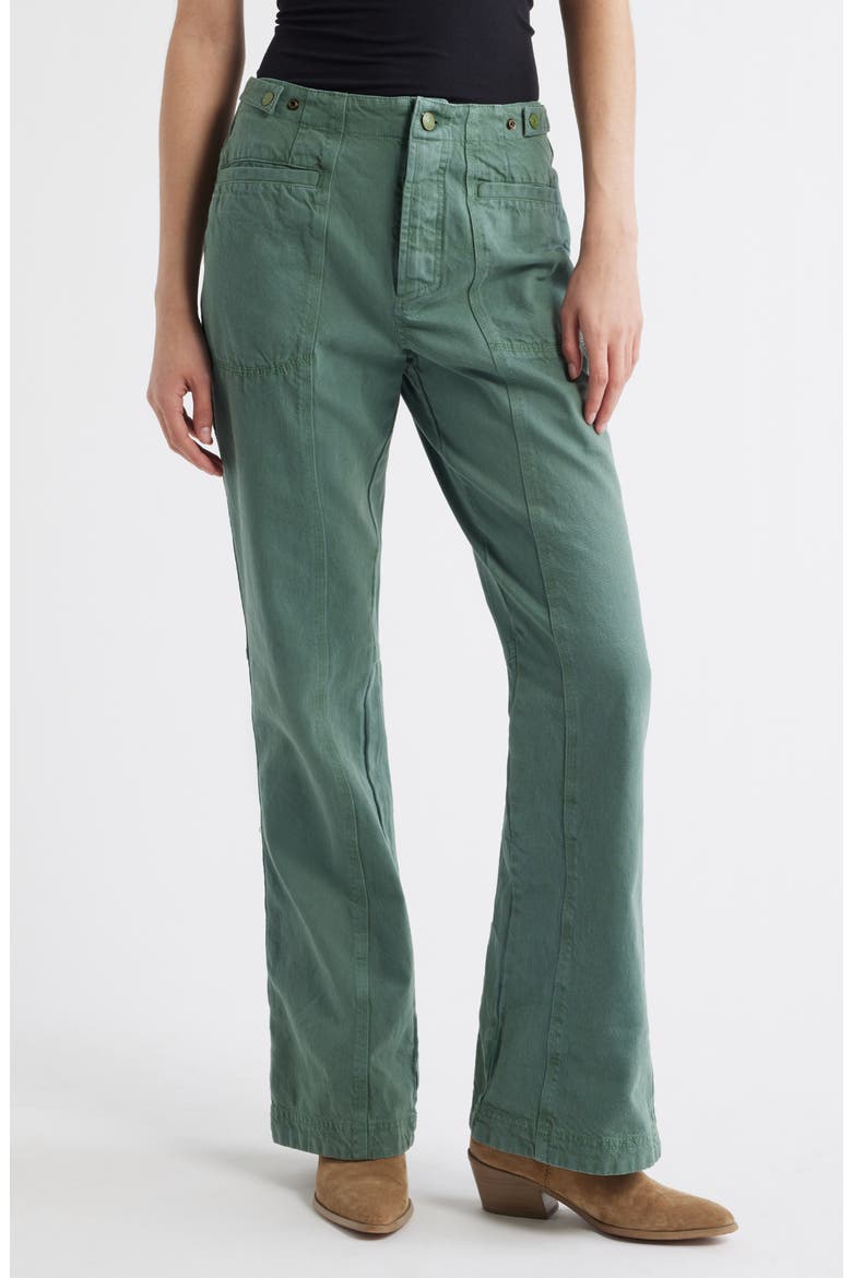 High Waist Bootcut Jeans, Main, color, FOREST RUN