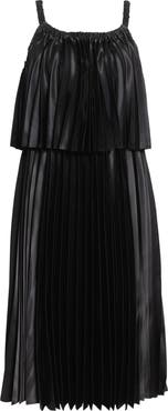 Noir Kei Ninomiya Pleated Satin Midi Dress