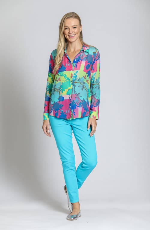 Apny Print Button-up Shirt In Multi