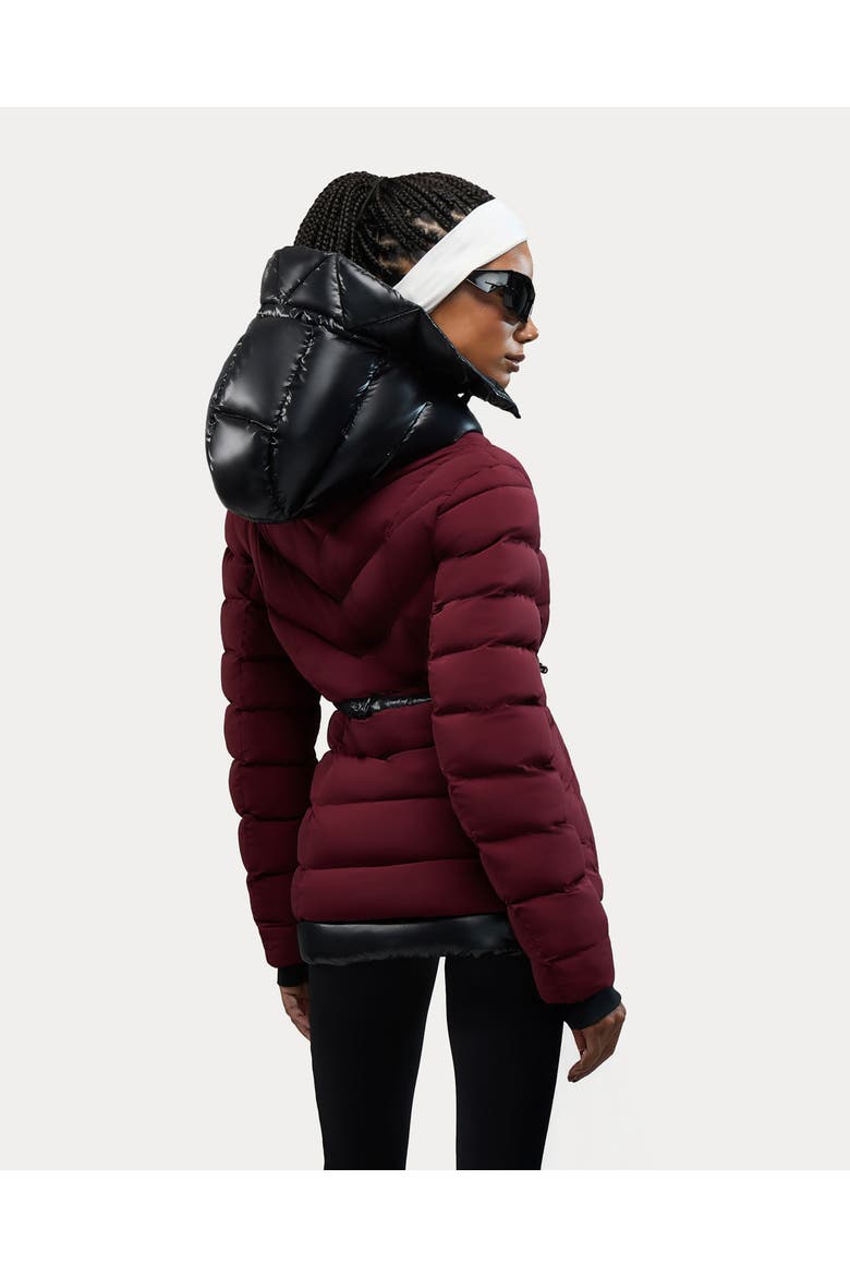 Everlong Lightweight Herringbone Quilted Puffer with Lustre Detailing, Alternate, color, Cabernet