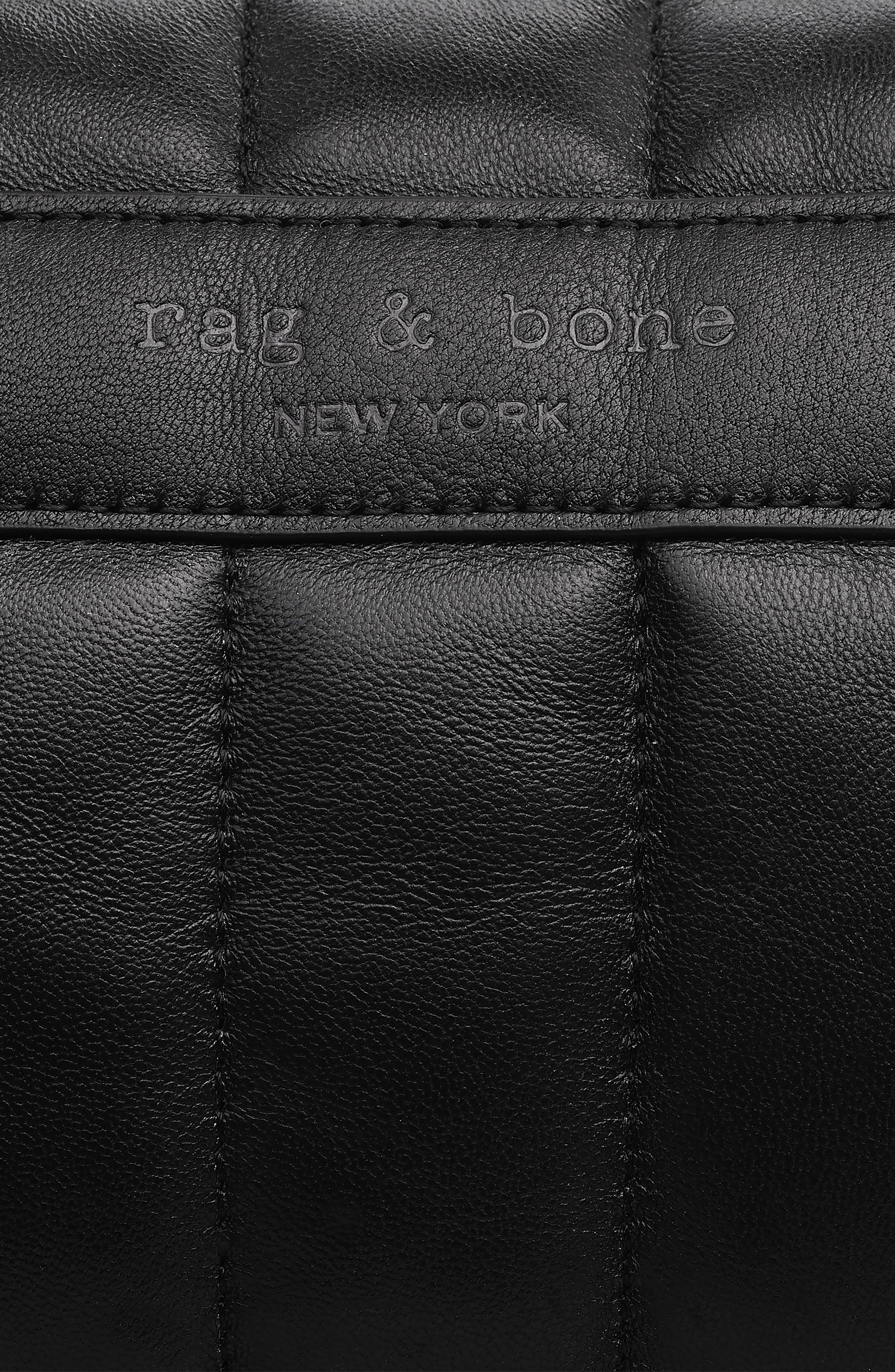 rag & bone Cloud Mini Quilted Leather Duffle, Alternate, color, 