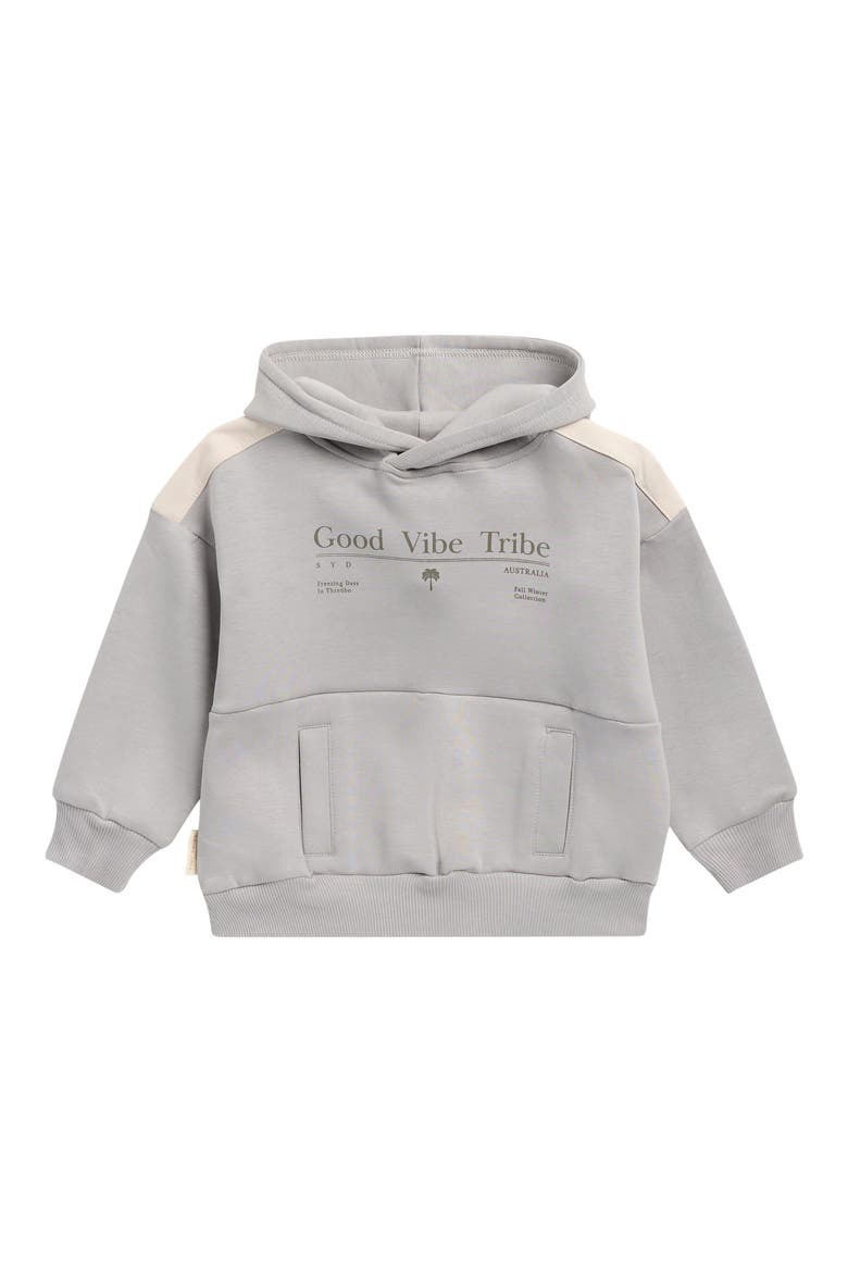 Kids' Good Vibe Tribe Graphic Hoodie, Main, color, GREY