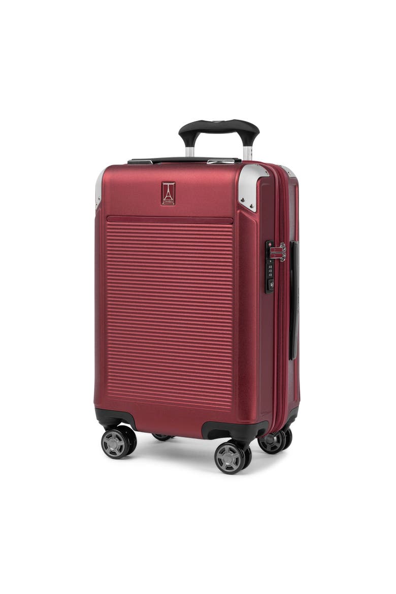 Platinum Elite Hardside 21" Carry On Spinner Luggage, Alternate, color, Daring Red