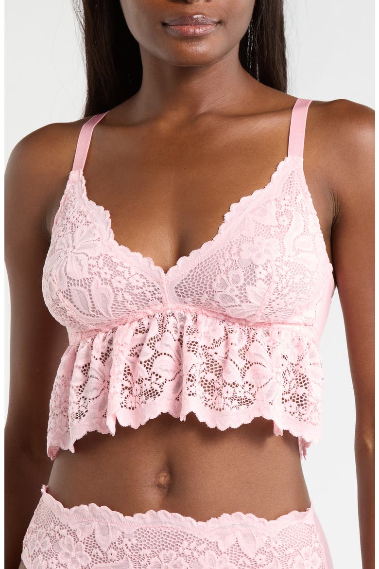 Longline Lace Bralette, Main, color, PETAL PINK