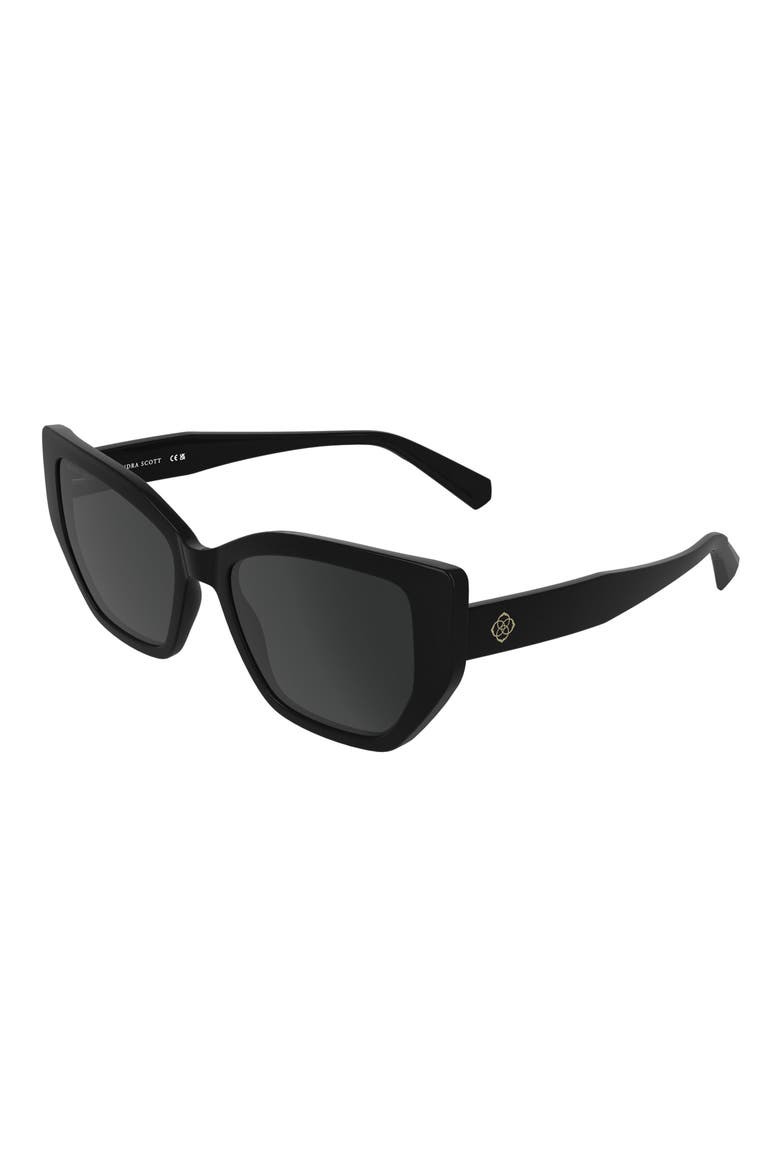Dira 56mm Butterfly Sunglasses, Alternate, color, BLACK