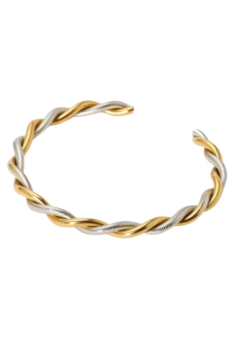 Waterproof Love Twist Bracelet, Alternate, color, Gold