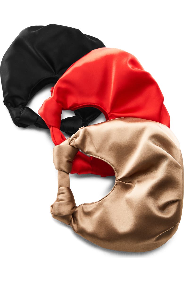 MANGO Metallic Satin Handbag, Alternate, color,