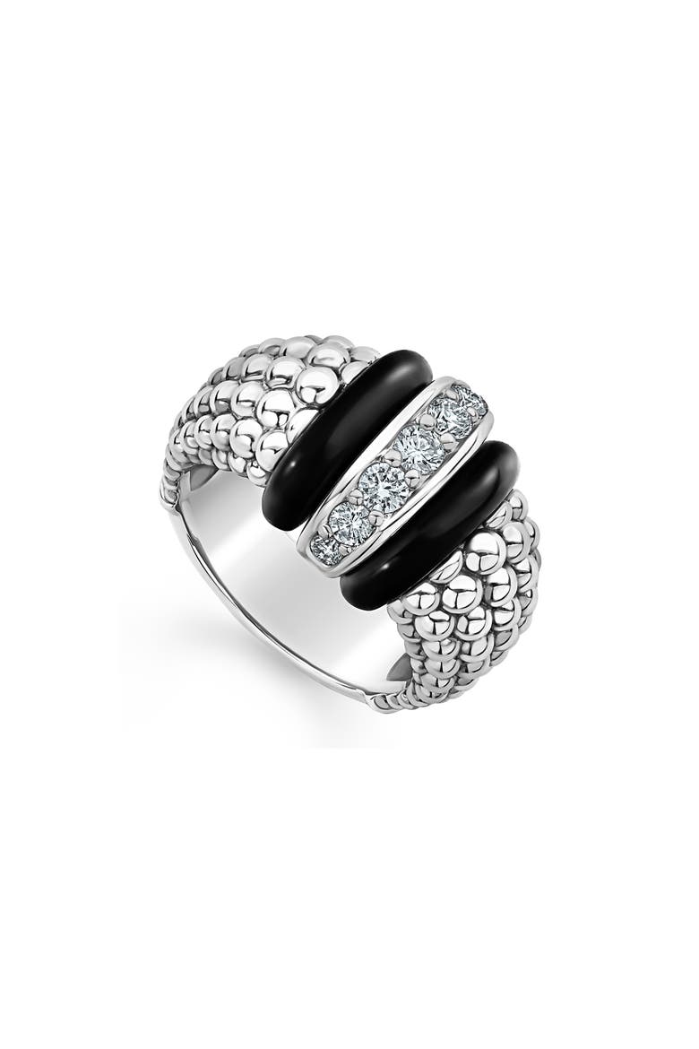 Black Caviar Diamond Large Link Ring video