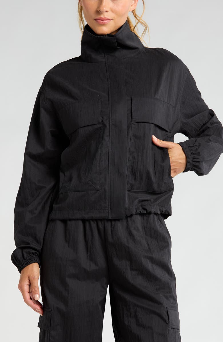 Zella Boundless Utility Jacket, Alternate, color, Black