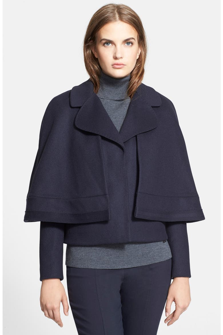 'Jess' Convertible Cape Jacket, Main, color, MEDIUM NAVY