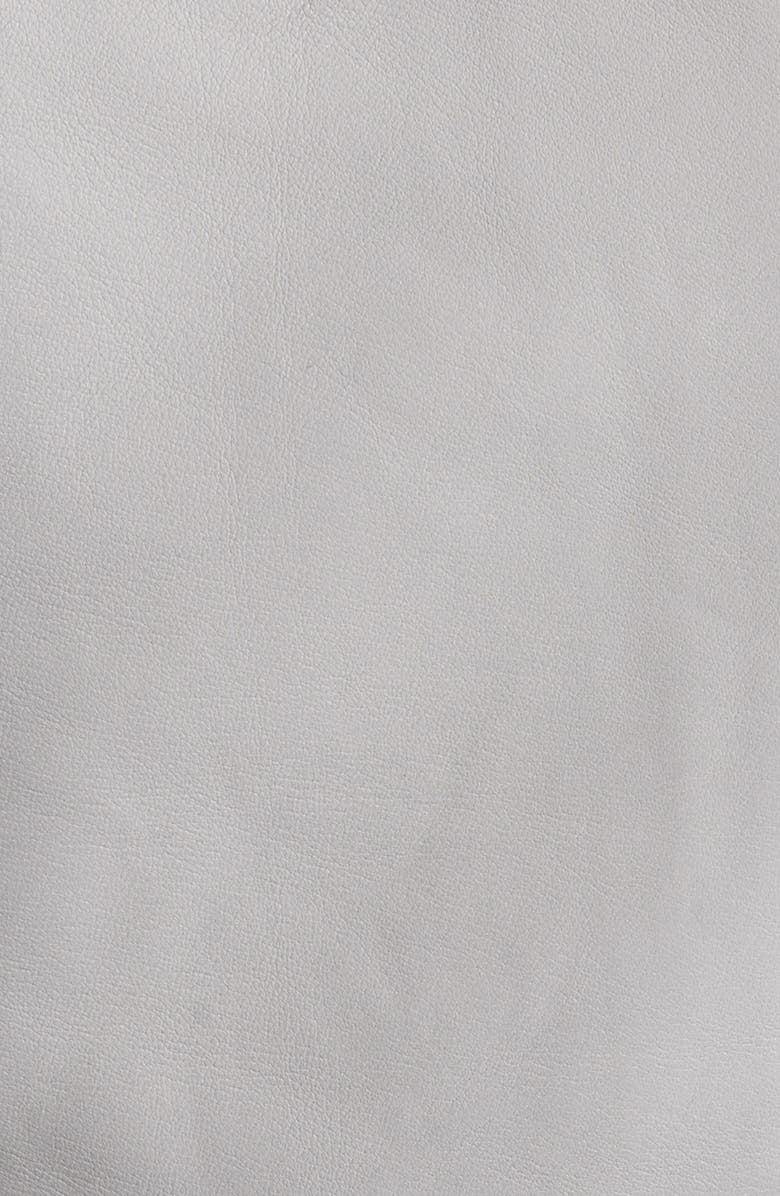 AllSaints Elora Crop Leather Biker Jacket, Alternate, color,