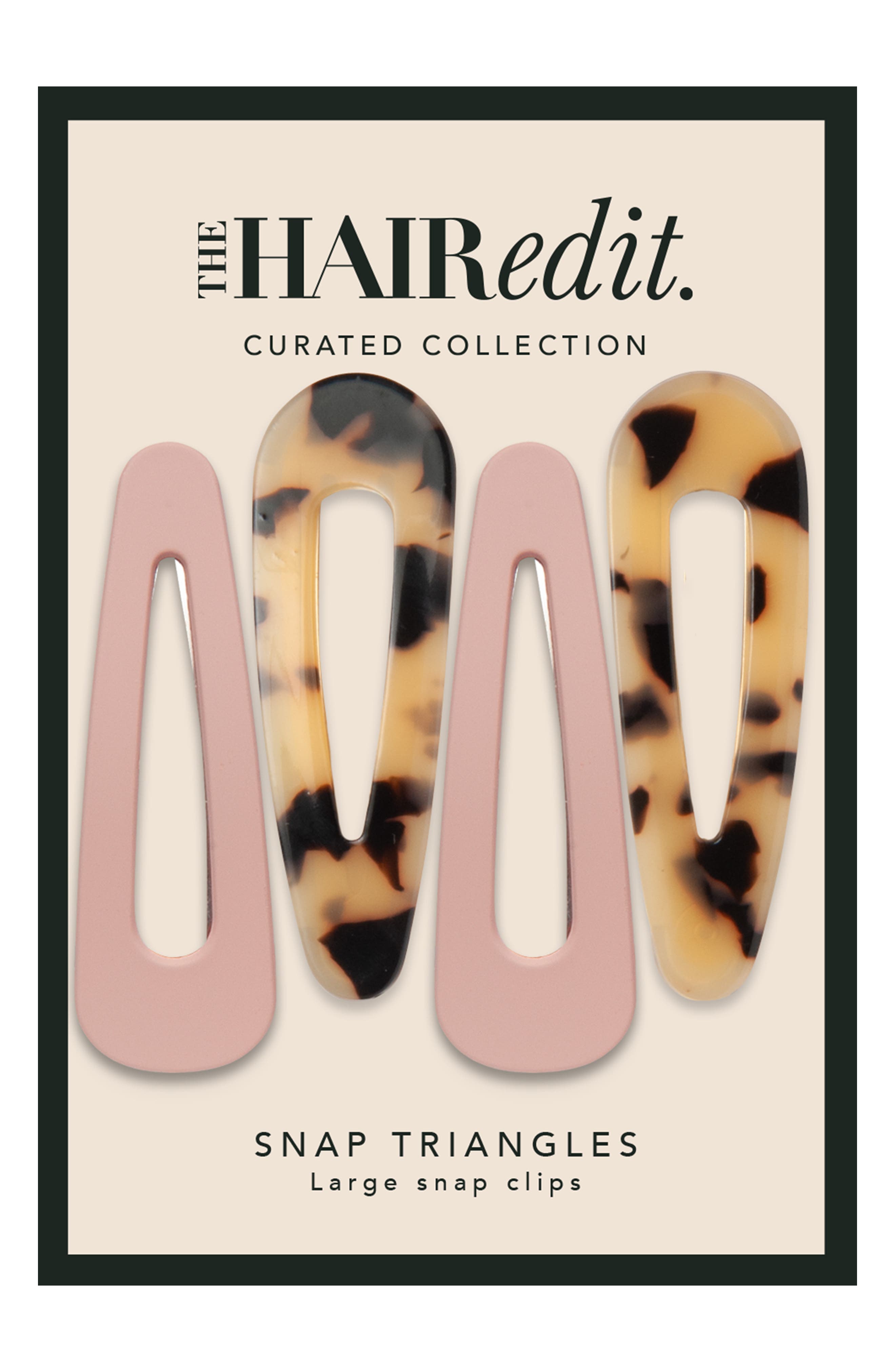 The Hair Edit Snap Pack of 4 Assorted Hair Clips