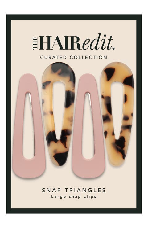 Snap Pack of 4 Assorted Hair Clips