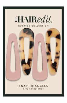 The Hair Edit Snap Pack of 4 Assorted Hair Clips