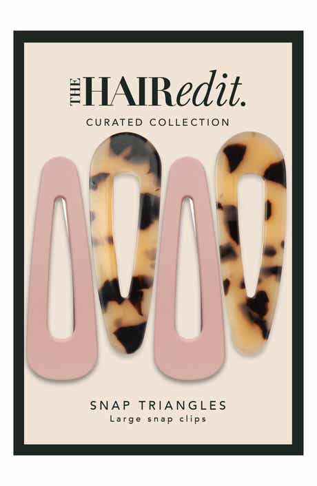 The Hair Edit Snap Pack of 4 Assorted Hair Clips