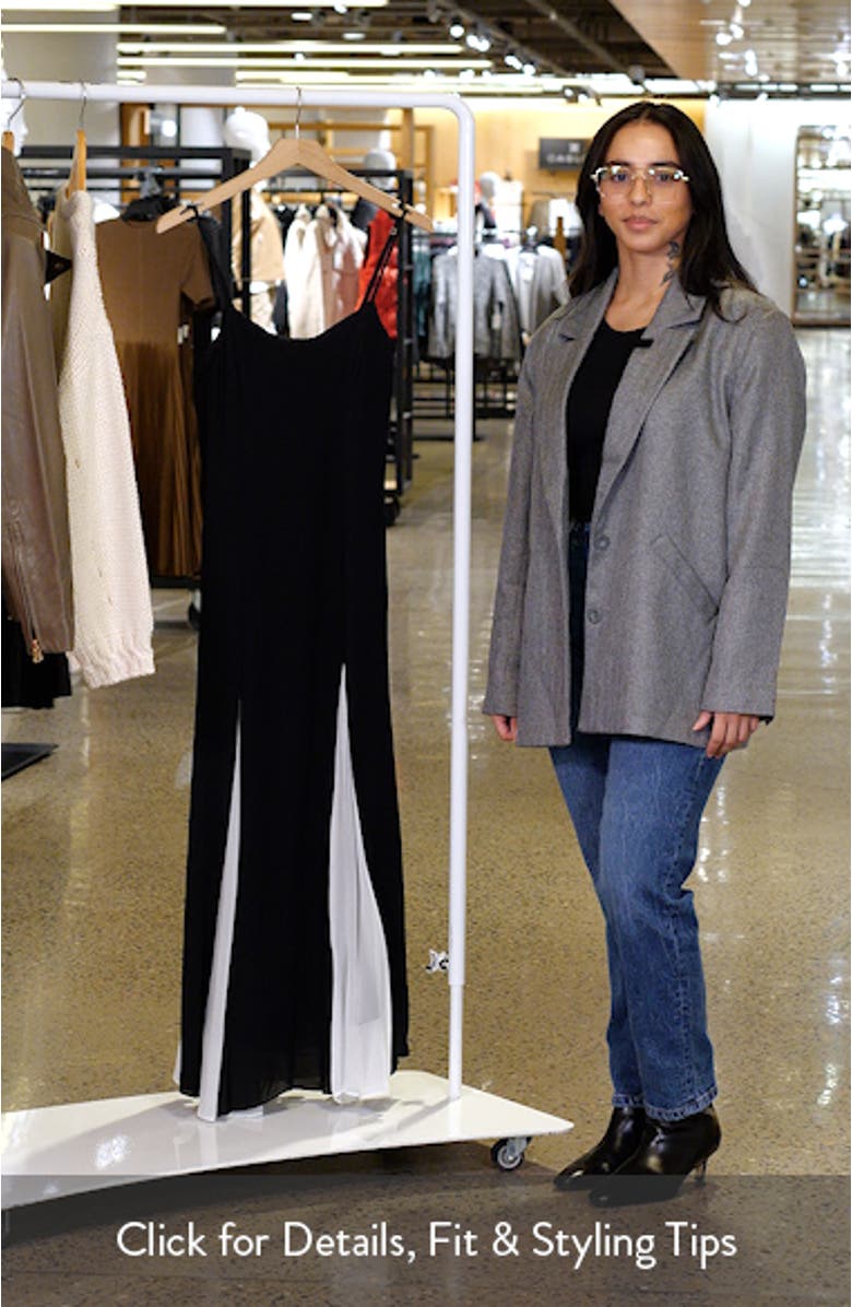 Dahlia Contrast Godet Pleat Gown, sales video thumbnail