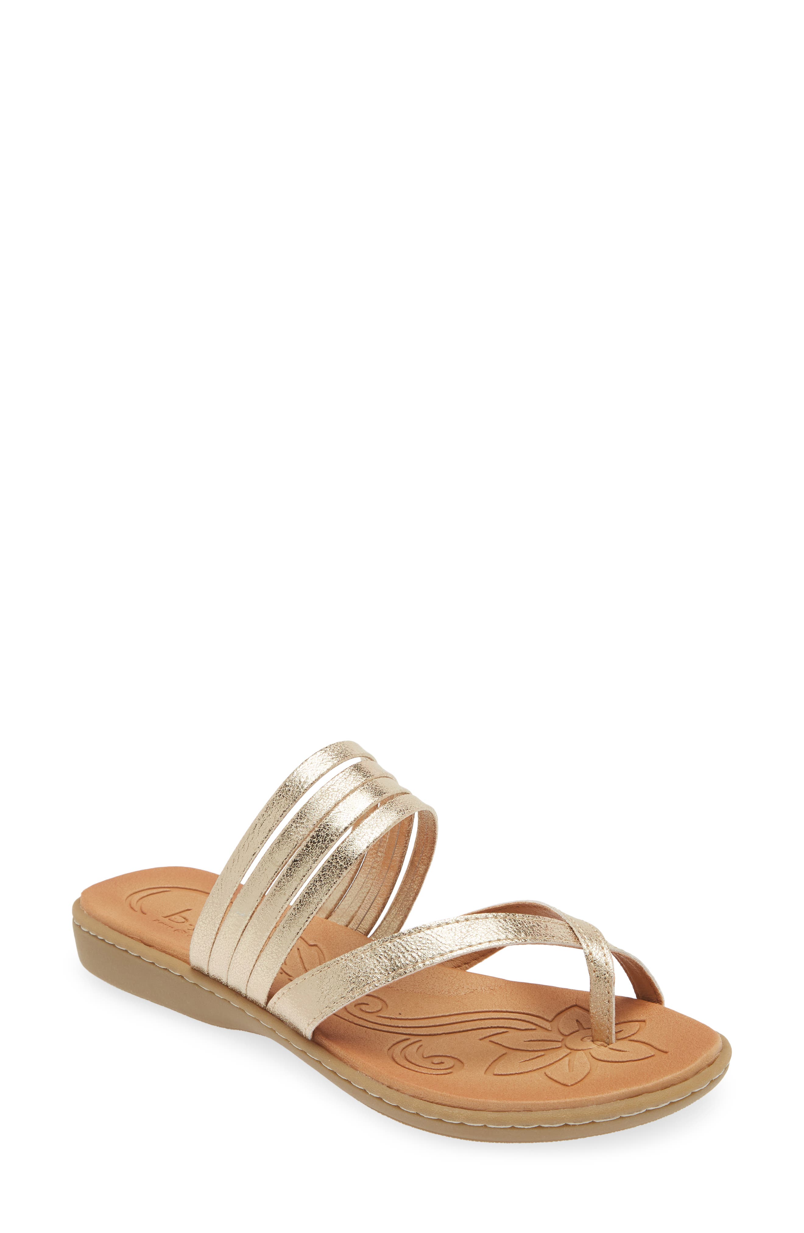 B O C BY BØRN Alisha Toe Loop Sandal, Main, color, Champagne Metallic