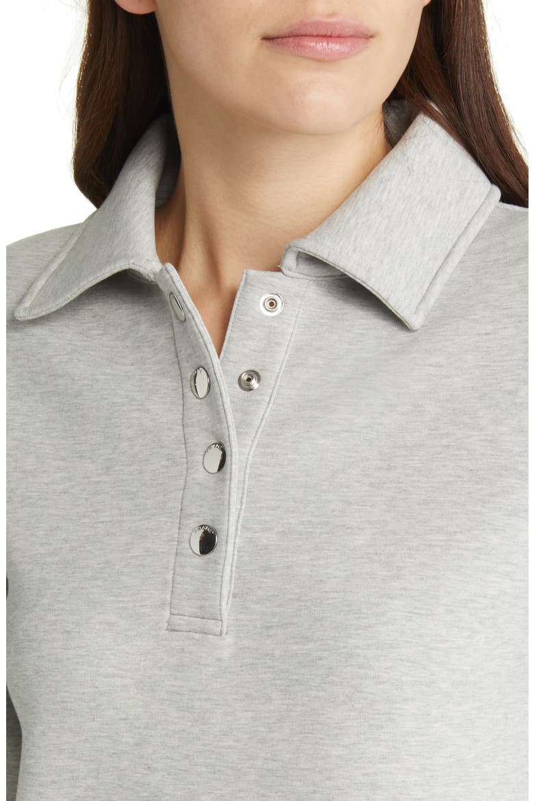 Strong Shoulder Knit Minidress, Alternate, color, GRIS HEATHER