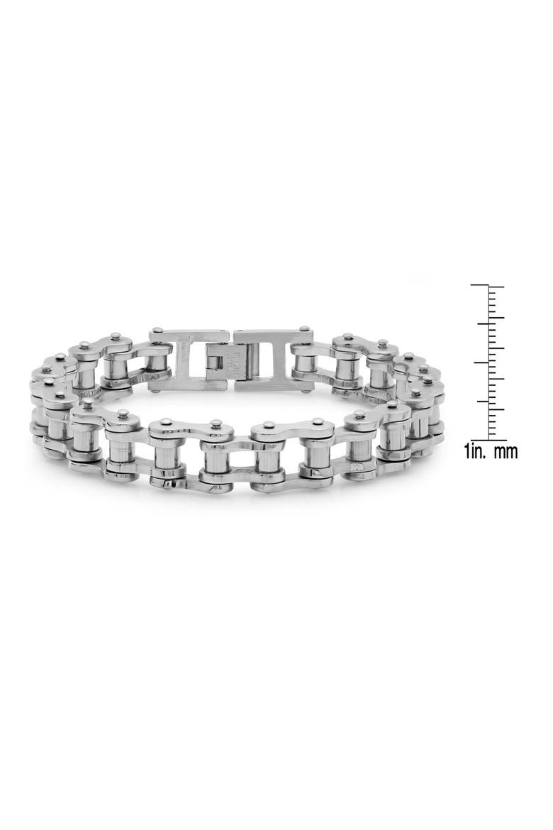 Bicycle Chain Bracelet, Alternate, color, METALLIC