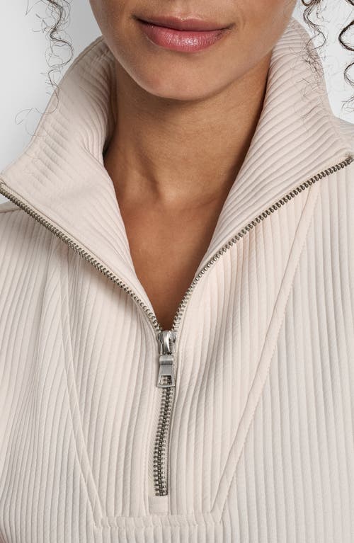 Dkny Tech Ottoman Half Zip Sweatshirt In White