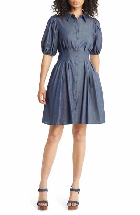 Puff Sleeve Shirtdress