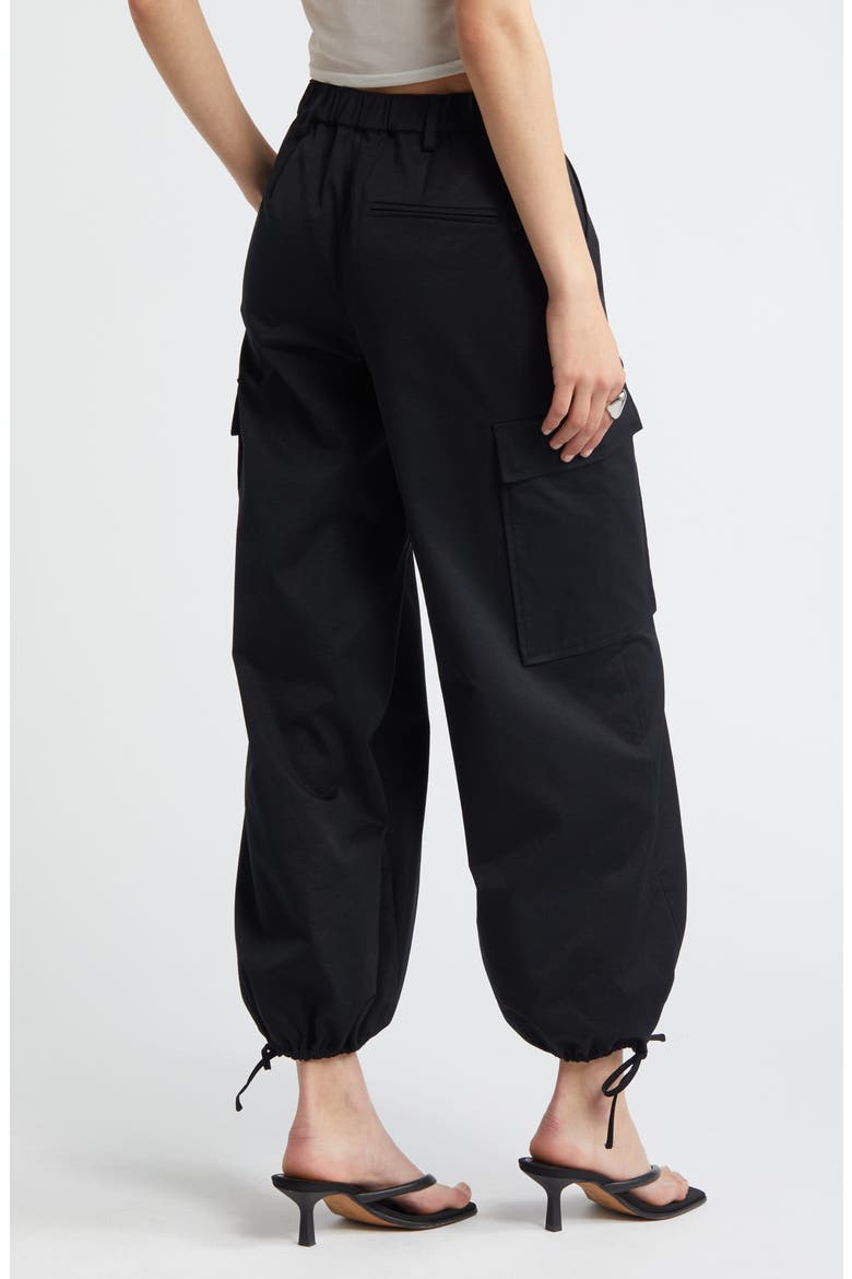 Twill Cargo Pants, Alternate, color, BLACK