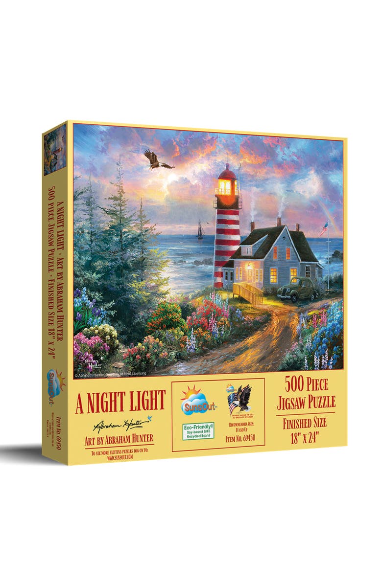 Sunsout A Night Light 500 piece Jigsaw Puzzle for Adults, Main, color, Multicolor