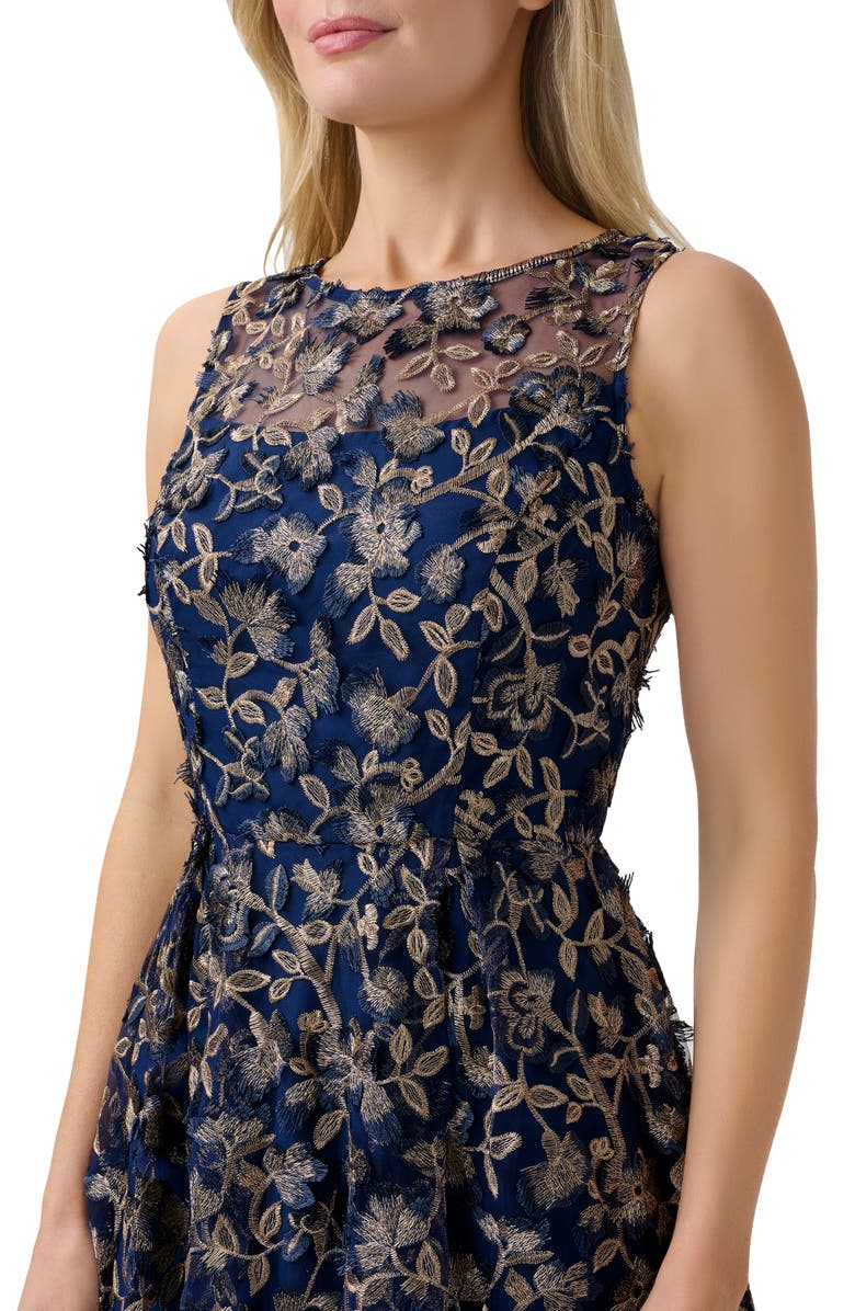 Adrianna Papell Midi Dress, Alternate, color, 