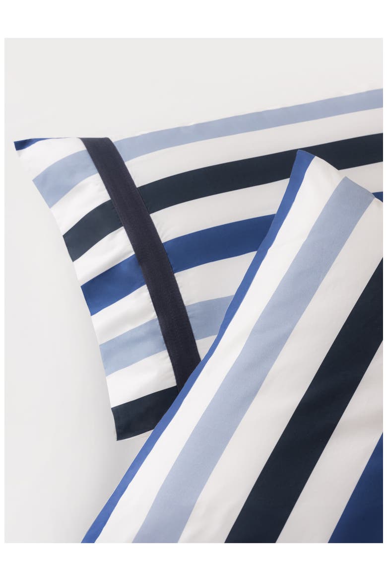 Set of Two Awning Print Pillowcases, Alternate, color, BLUE