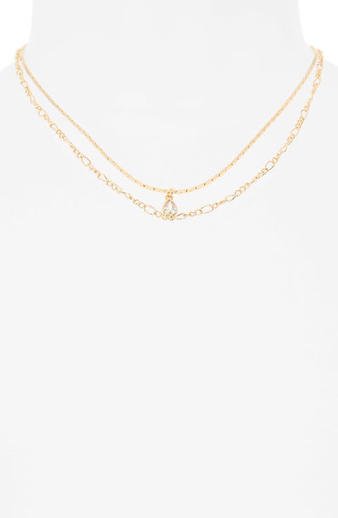 Dewdrop Layered Chain Necklace
