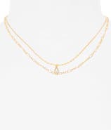 Ettika Dewdrop Layered Chain Necklace