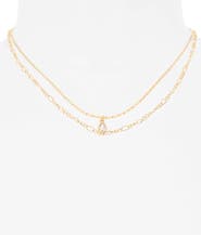 Ettika Dewdrop Layered Chain Necklace
