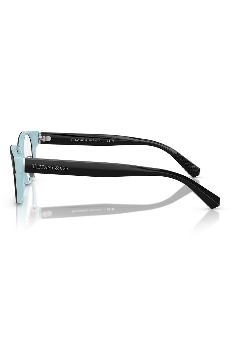 Tiffany & Co. 53mm Pillow Optical Glasses, Alternate, color, Black Blue