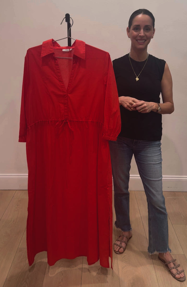 Hermoza Natalia Cinched Tie Cover Up, Alternate, color, Celosia Orange