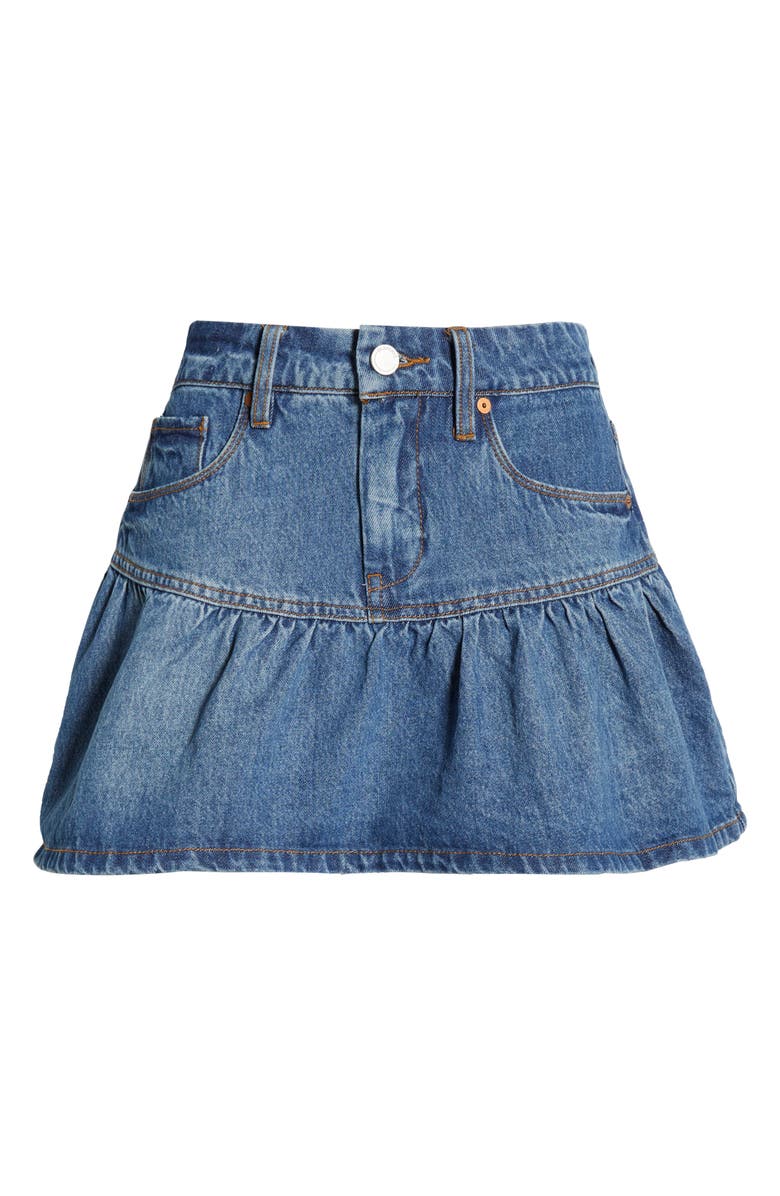 BLANKNYC Gathered Denim Skirt, Alternate, color, Rain Or Shine