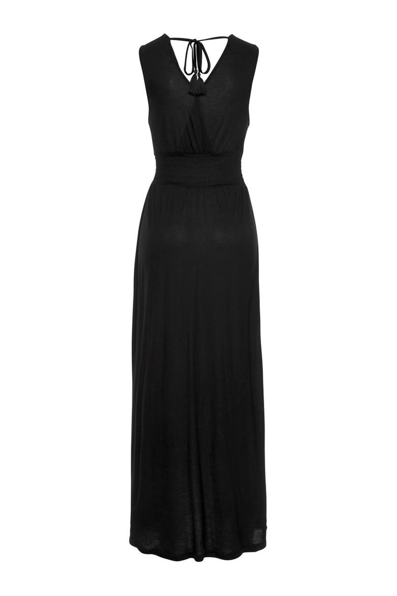 V-Neck Maxi Dress, Alternate, color, Black