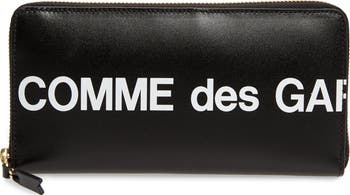 Comme des Garçons Huge Logo Black 2-Zip Wallet – LACMA Store