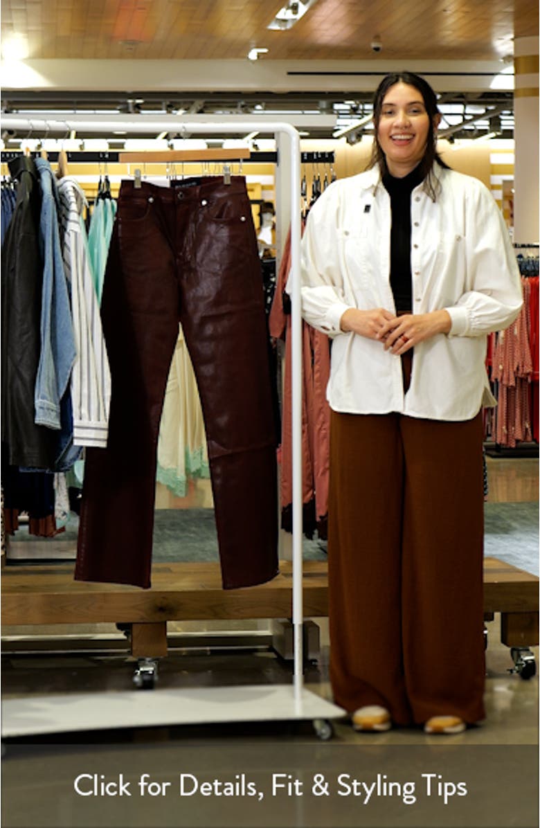 Crosbie Coated High Waist Slim Wide Leg Jeans, sales video thumbnail