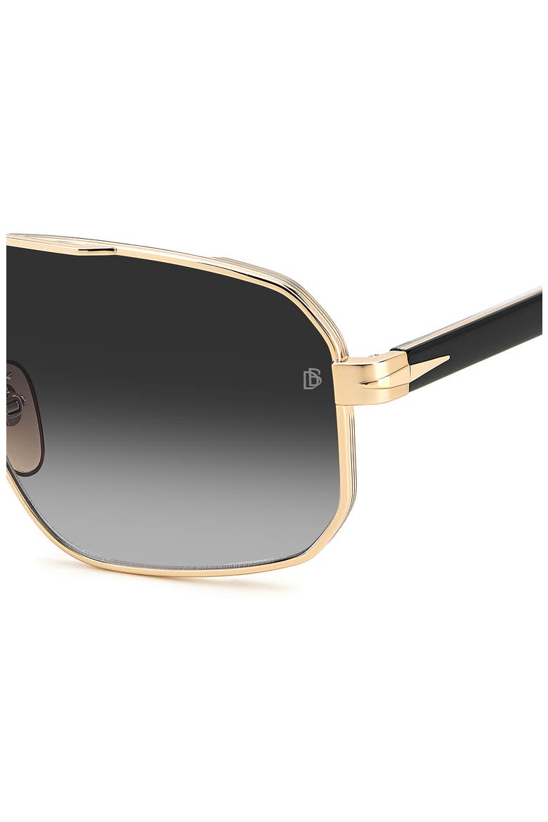 61mm Rectangular Sunglasses, Alternate, color, GOLD BLACK