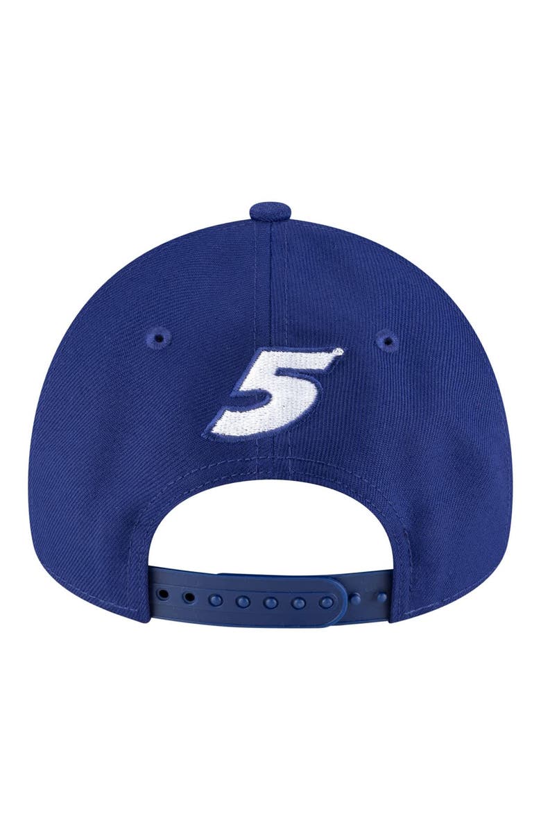 New Era Men's New Era Blue NASCAR Kyle Larson Valvoline 9FORTY A-Frame Adjustable Hat, Alternate, color, Blue