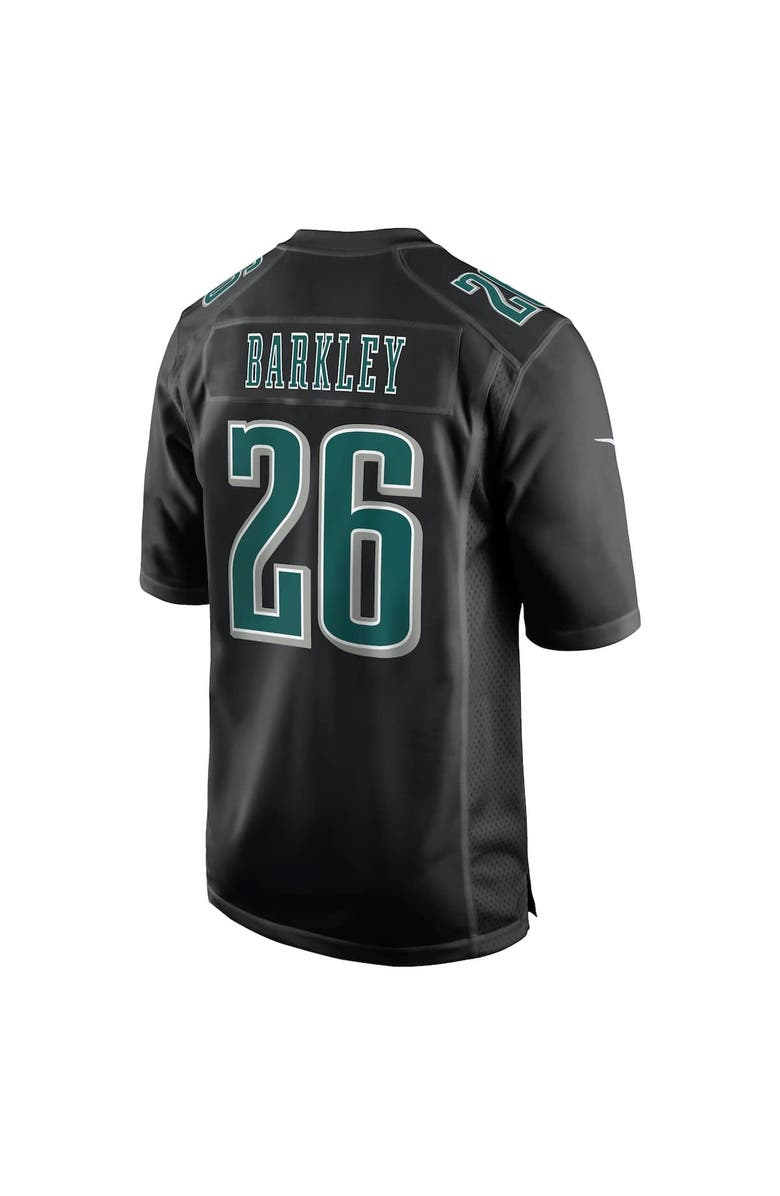 Nike Men's Nike Saquon Barkley Carbon Black Philadelphia Eagles Super Bowl LIX Fashion Game Player Jersey, Alternate, color, 