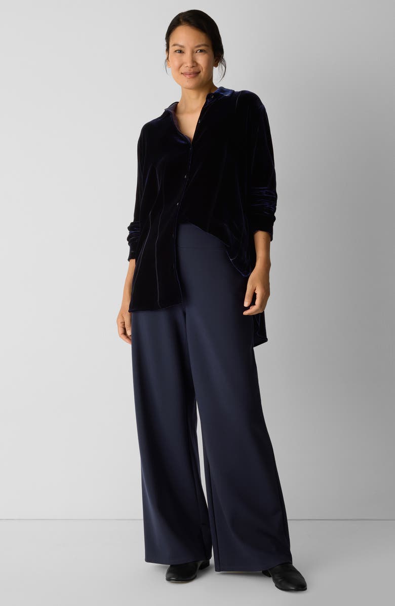 Eileen Fisher High Waist Wide Leg Pants, Alternate, color, Ink