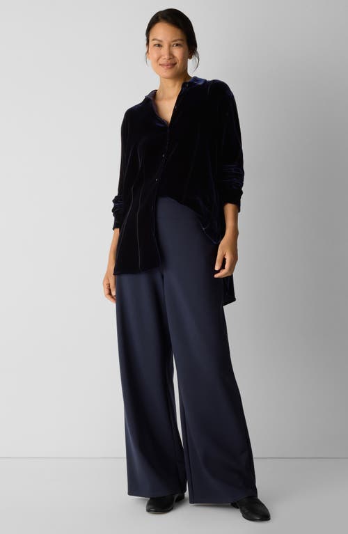 Eileen Fisher High Waist Wide Leg Pants In Black