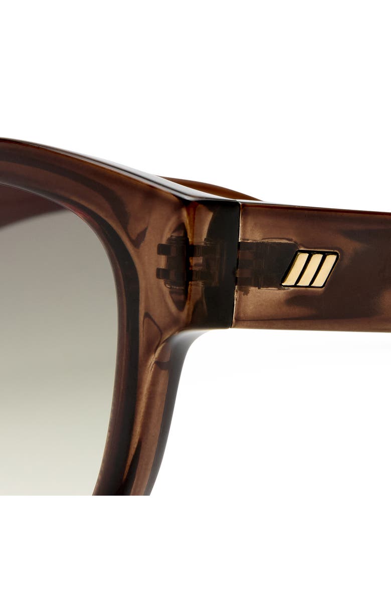 Le Specs Majestic 53mm Gradient Round Sunglasses, Alternate, color, Coco / Khaki Gradient