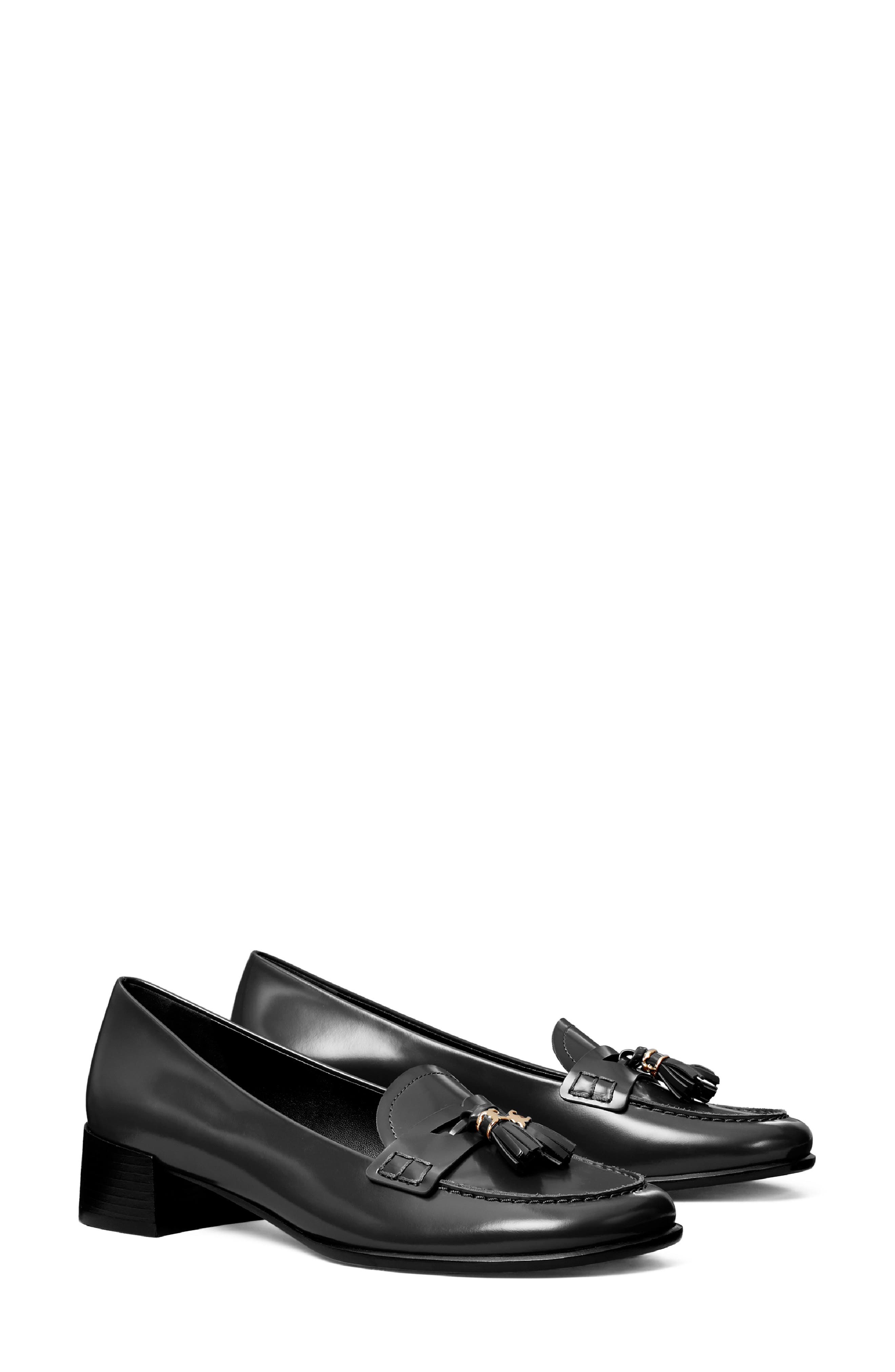 Tassel Leather Loafer, Main, color, PERFECT BLACK