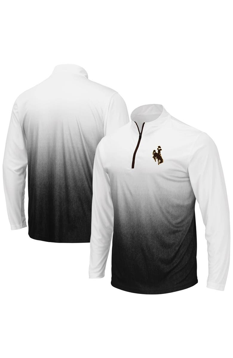 COLOSSEUM Men's Colosseum Gray Wyoming Cowboys Magic Team Logo Quarter-Zip Jacket, Alternate, color, 