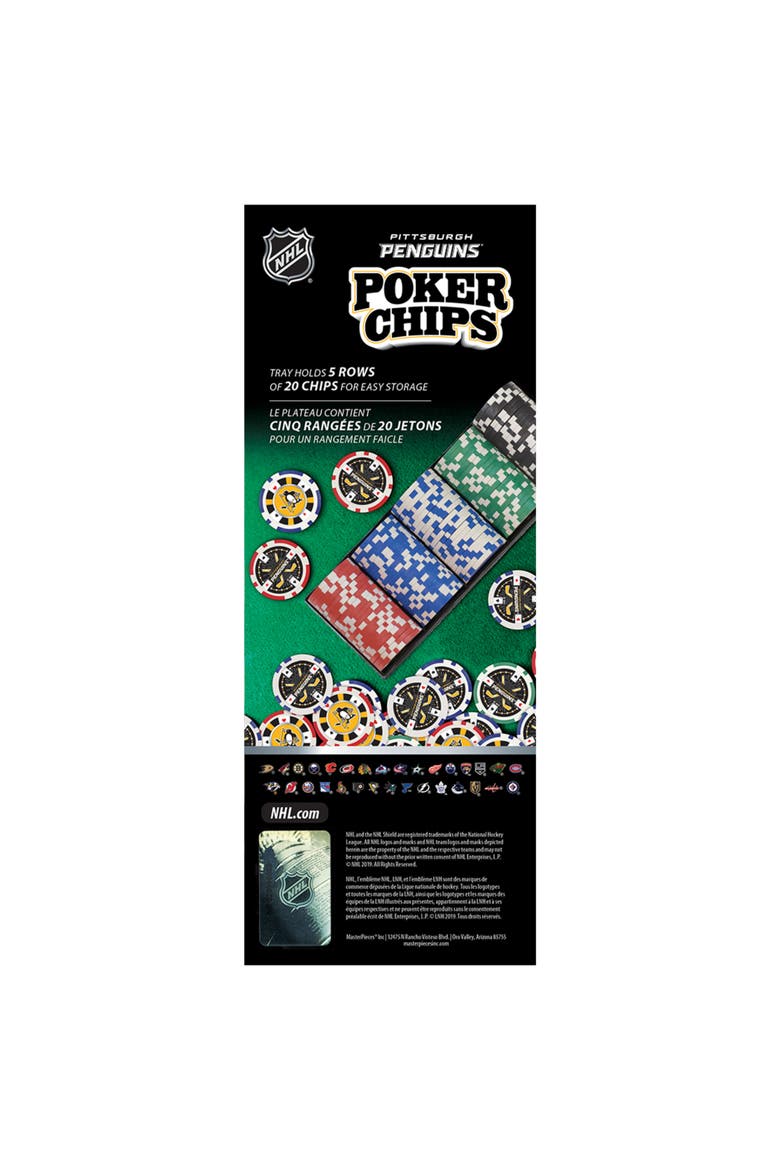 Pittsburgh Penguins 100pc Poker Chips, Alternate, color, Multicolor