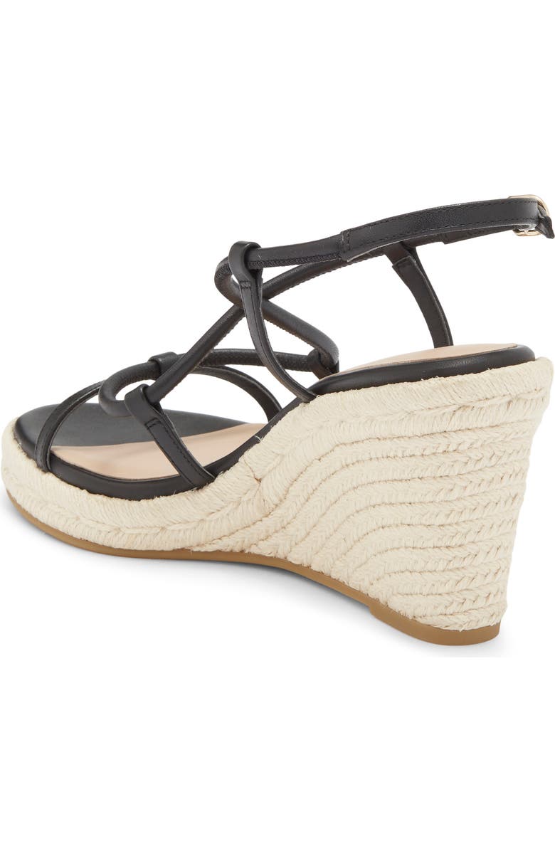 Stuart Weitzman Nilla Espadrille Platform Wedge Sandal, Alternate, color, Black