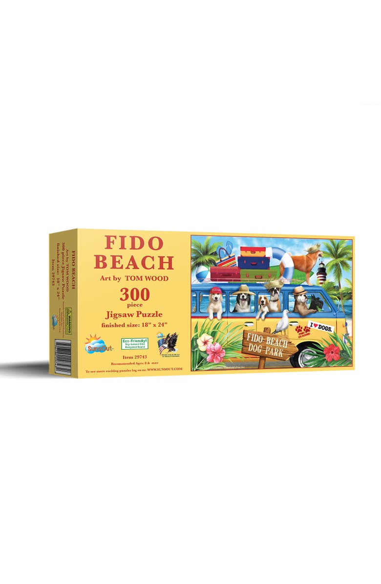 Sunsout Fido Beach 300 piece Jigsaw Puzzle for Adults, Main, color, Multicolor