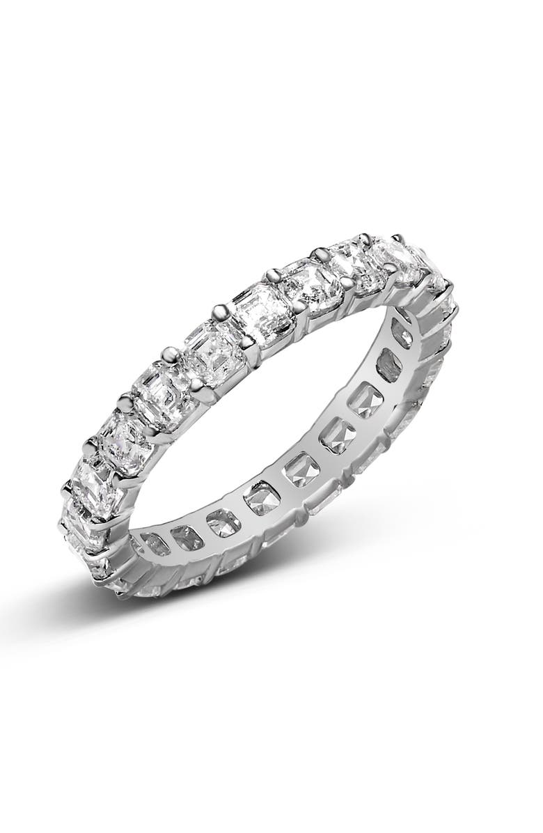 Haus of Brilliance 14K White Gold 2 1/3 Cttw Asscher Cut Lab Grown Diamond Eternity Band Ring, Alternate, color, White
